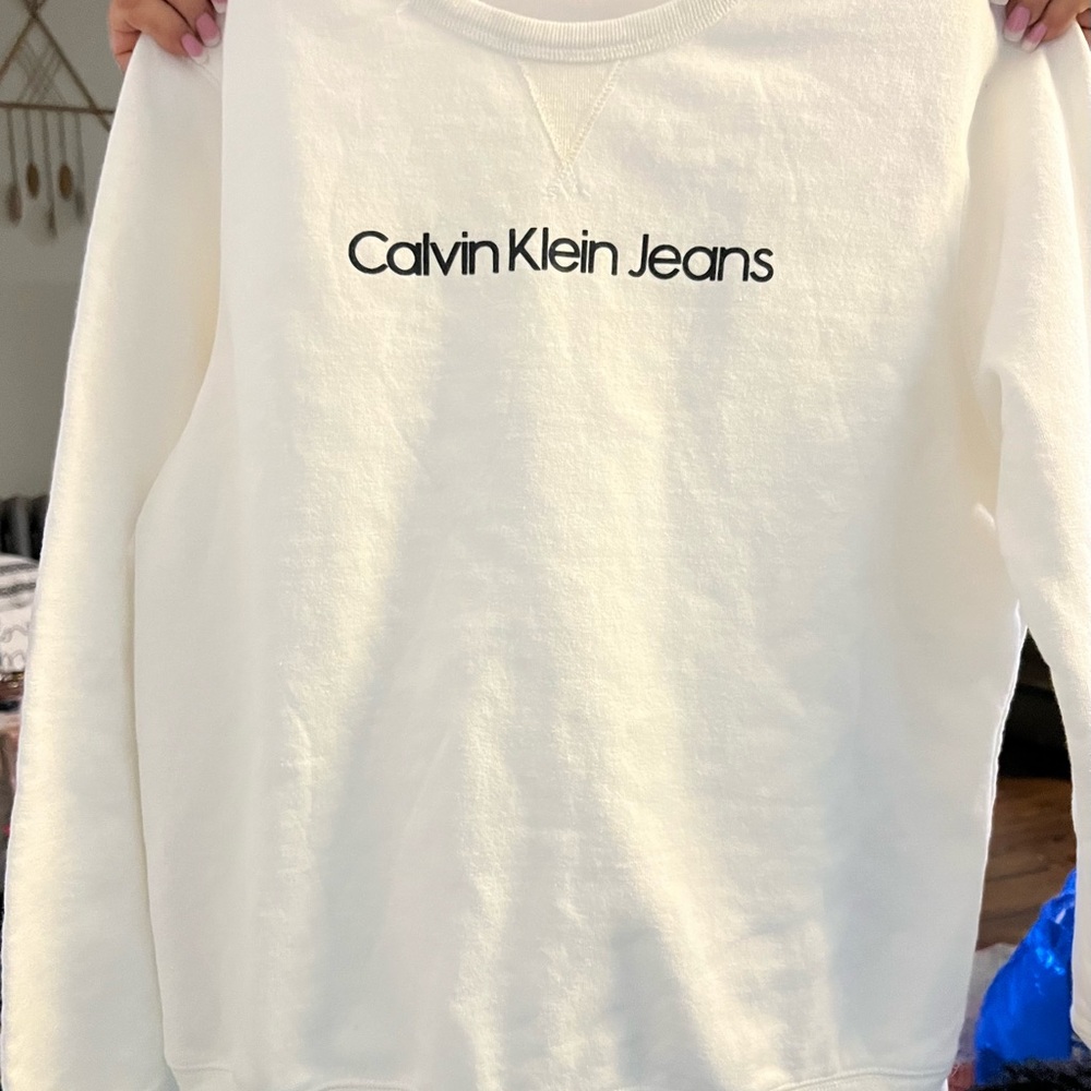 Calvin Klein Jeans White Sweatshirt